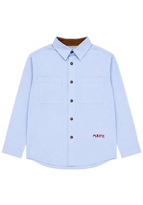 Blue cotton shirt for children Manuel Ritz | 4546AZZURRO